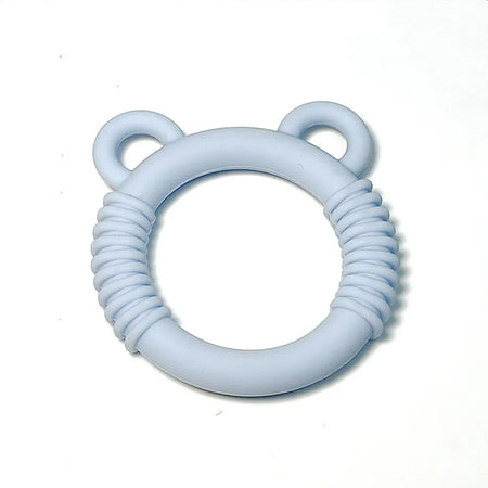 Baby Bear Silicone Teethers &ndash; Soothing Anti-Eating Hand Toys Sky blue