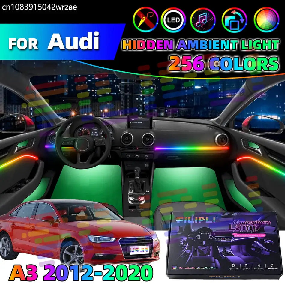 Breathing Ambient Light Strip for Audi A3 8V With App Control by InterCyprus Trading Ltd