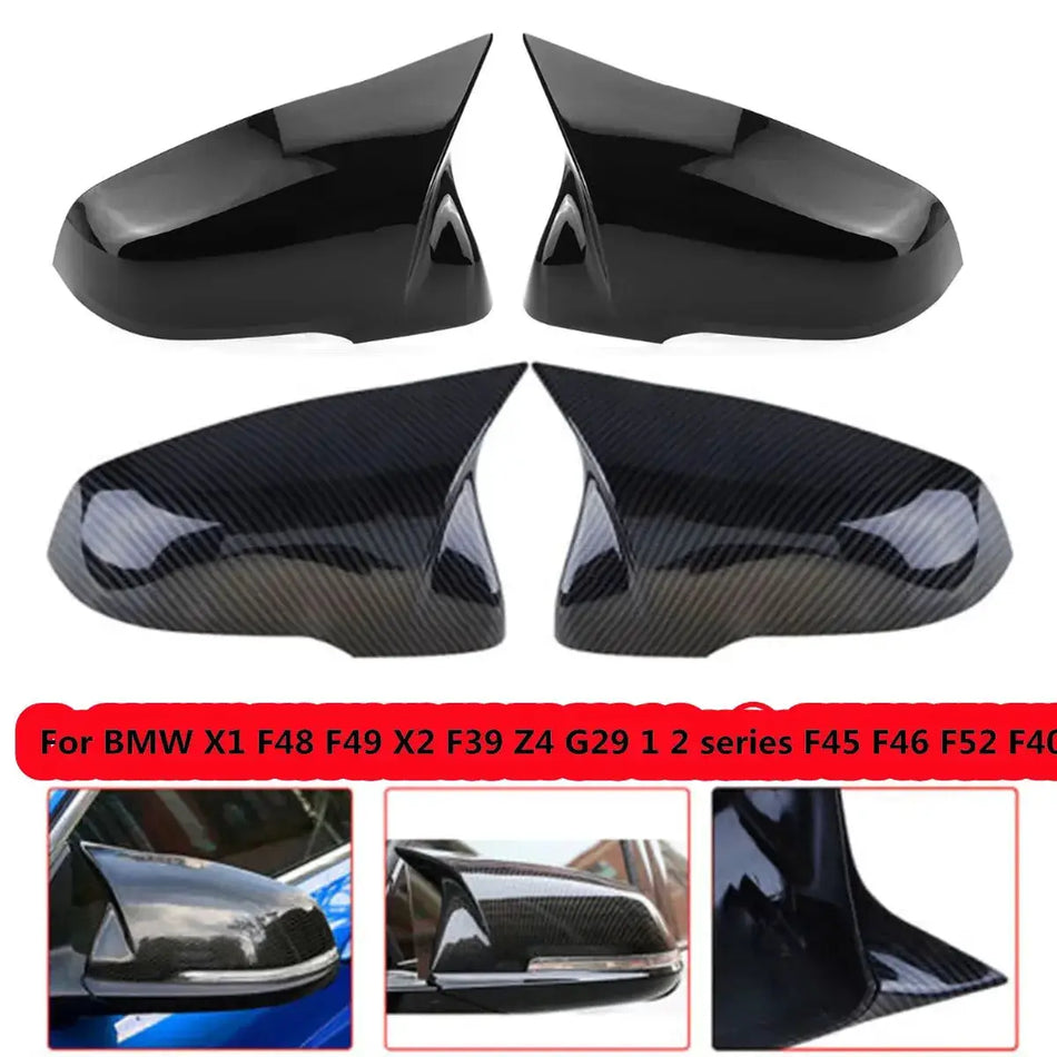 Glossy Black Side Mirror Caps For BMW X1 F48 X2 F39 G29 by InterCyprus Trading Ltd