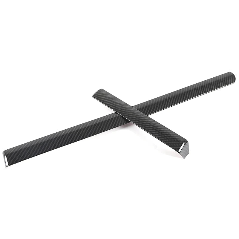 2 τεμ. λωρίδες κεντρικής κονσόλας από ανθρακονήματα ABS για Prado 2018