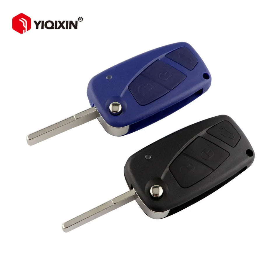 Fiat 3-Knap Flip Fjernbetjening Nøgle Skal til Punto, Ducato, Panda Uskåret Klinge