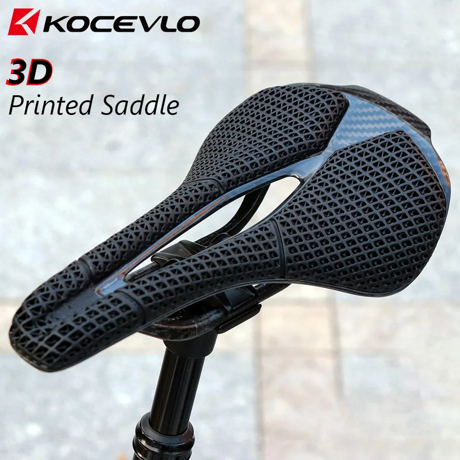 Kocevlo M5 Road Bike Saddle With 3D Printed Carbon Fibre Shell And Rails, Ergonomic Comfort