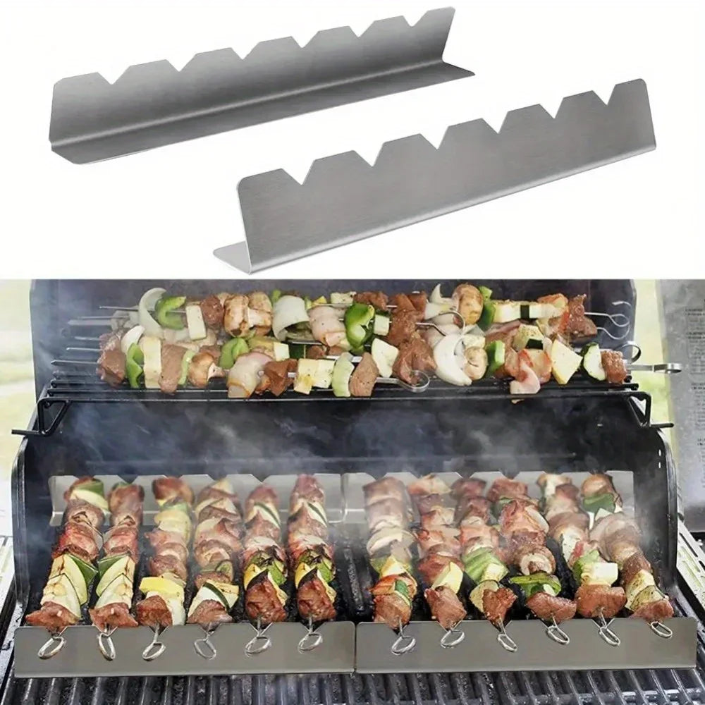 Skewers Holder Set with 6 Slots for Easy BBQ Display