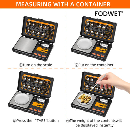 Precision Digital Pocket Scale with LCD Display - 200g Capacity