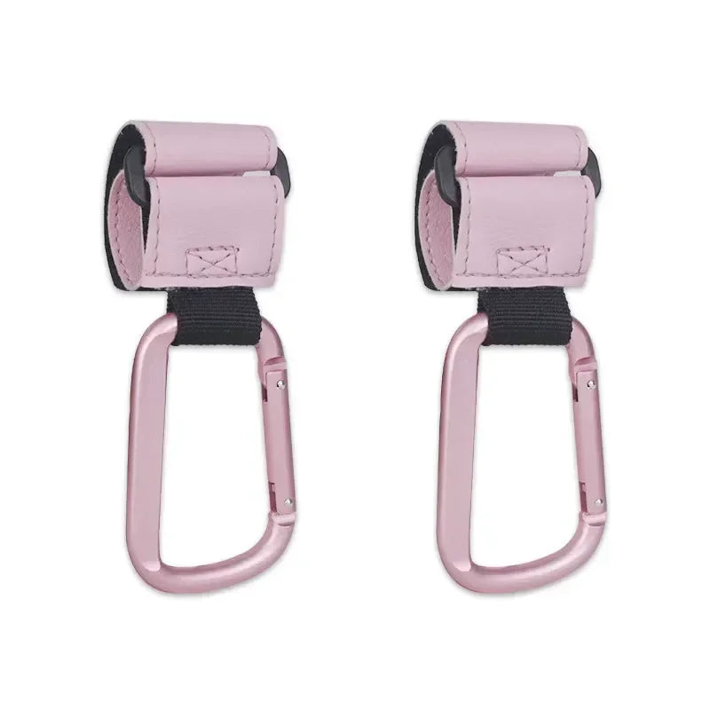 Baby Stroller Hooks &ndash; 360 Degree Rotatable Organizer Pink 2pcs