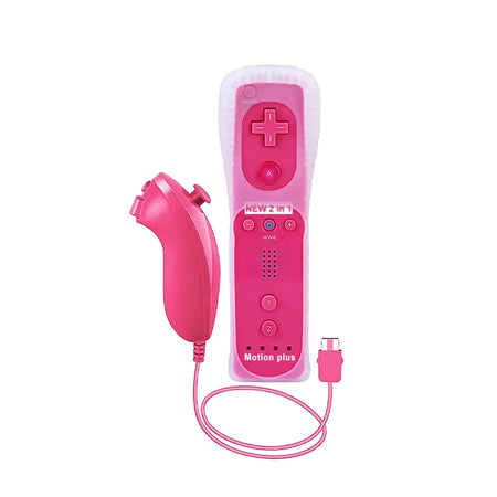 ZB063-67 Wii Remote With Nunchuck Built-In Motion Plus Pink- 1 Set