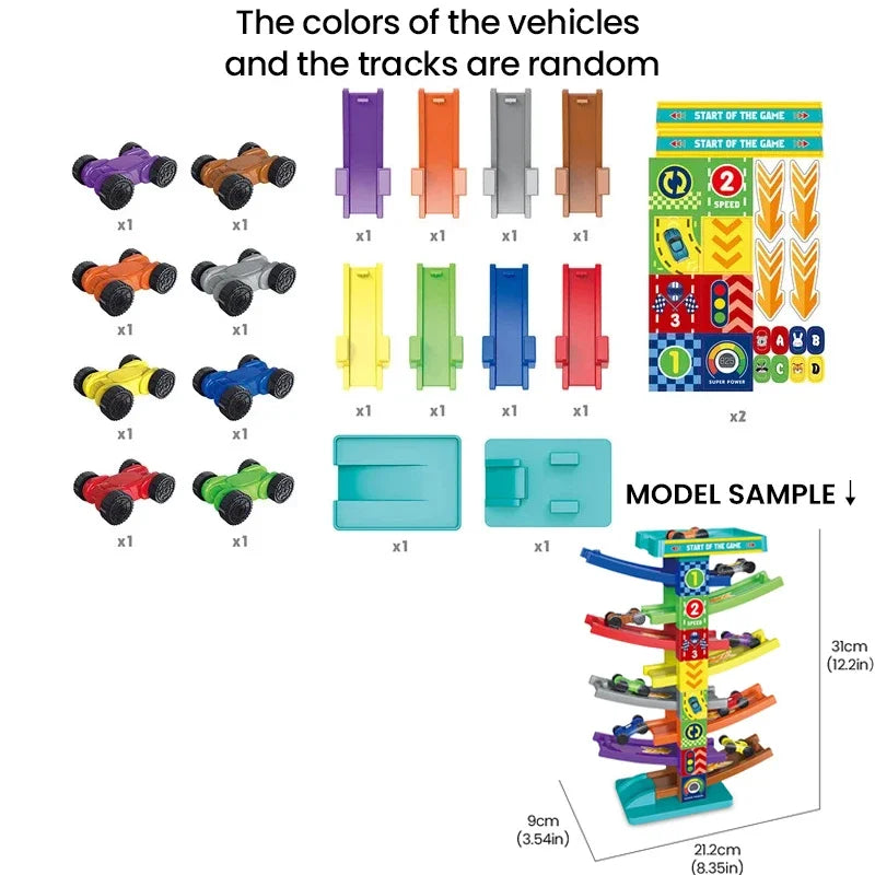 Gliding Track Car Toy Inertia &ndash; Educational Puzzle Track 1 SET