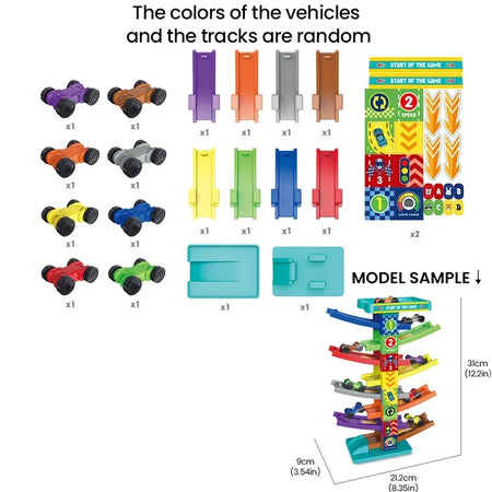 Gliding Track Car Toy Inertia &ndash; Educational Puzzle Track 1 SET