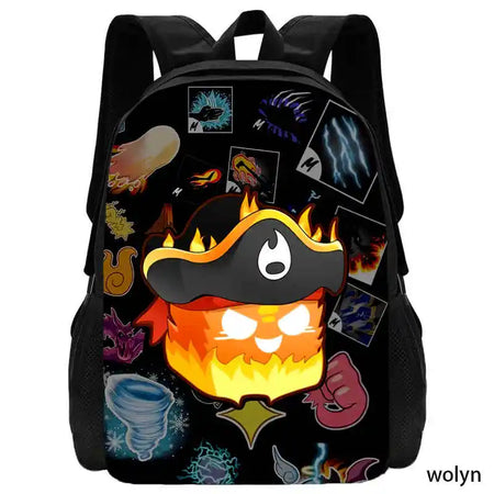 Wolyn Blox Anime Fruits School Backpack for Kids Color001 8 / 15 inches / CHINA