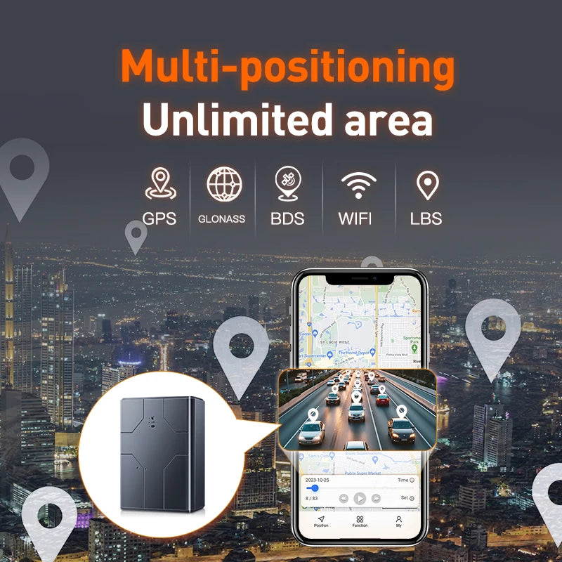 GPS Tracker do auta 4G Sledování v reálném čase s alarmem proti krádeži 20000mAh baterie