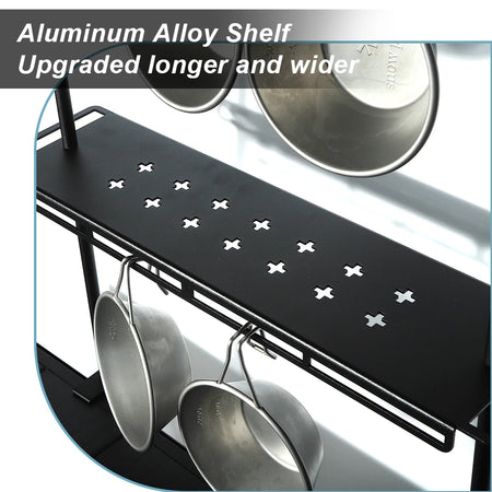 KRC Camp Lightweight Camping Storage Shelf &ndash; Versatile Aluminum Alloy Organizer