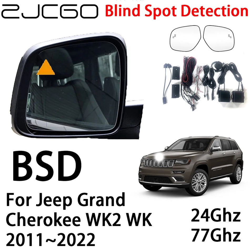 Radar Warning System for Jeep Grand Cherokee WK2 with Blind Spot Detection and Dual Rear Radar Sensors