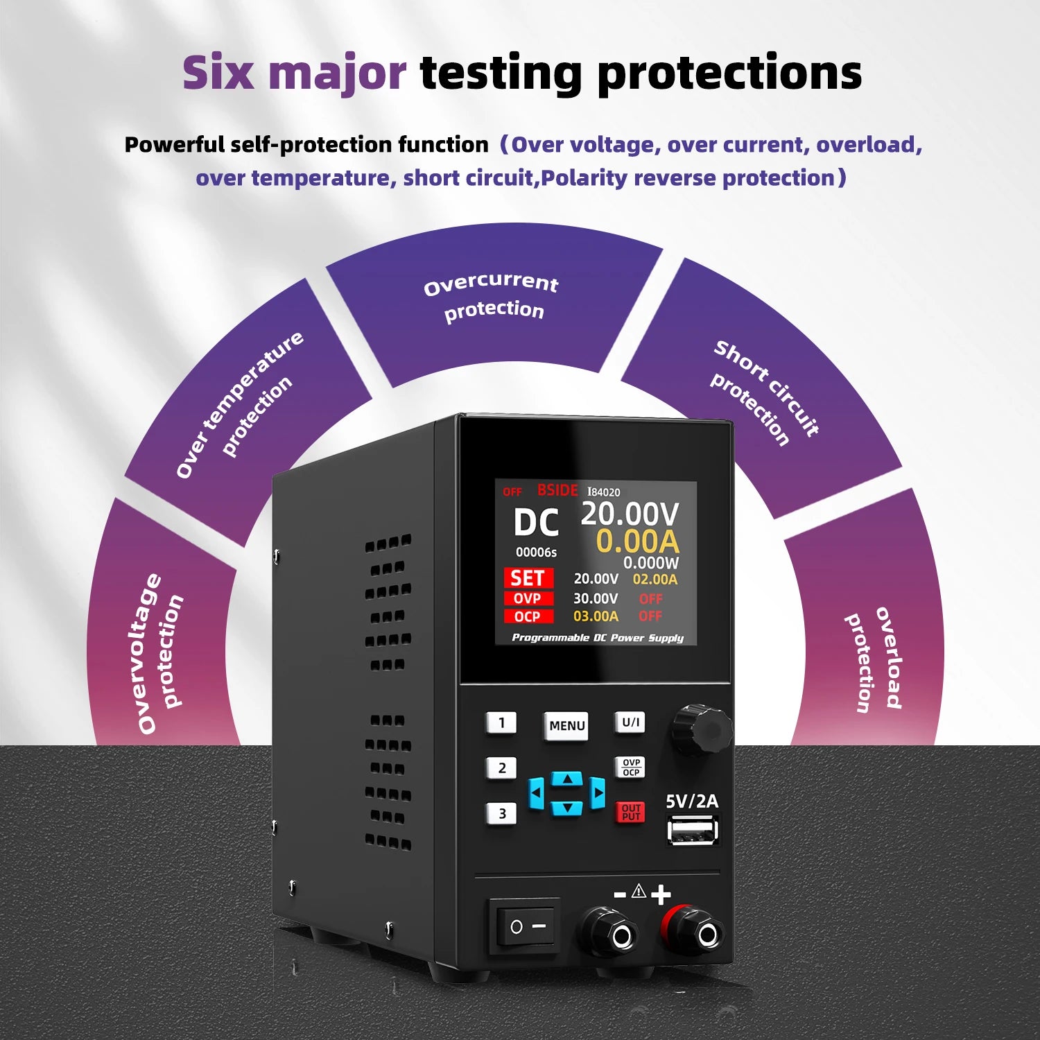 BSIDE 40V 20A DC Power Supply &ndash; Programmable Encoder Knob