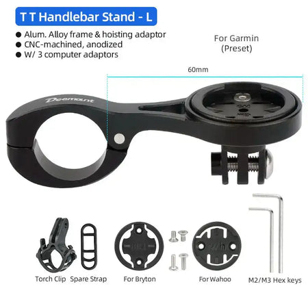 Deemount TT Handlebar Mount 3 Adapters GARMIN Bryton Wahoo TT N Torch Long / CHINA
