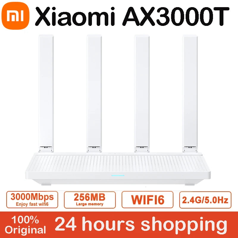 Xiaomi AX3000T Router &ndash; WiFi 6 Mesh Dual WAN Repeater