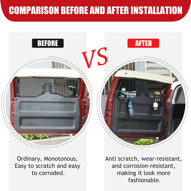 Recinzione posteriore nera in lega di alluminio Toyota FJ Cruiser 2007