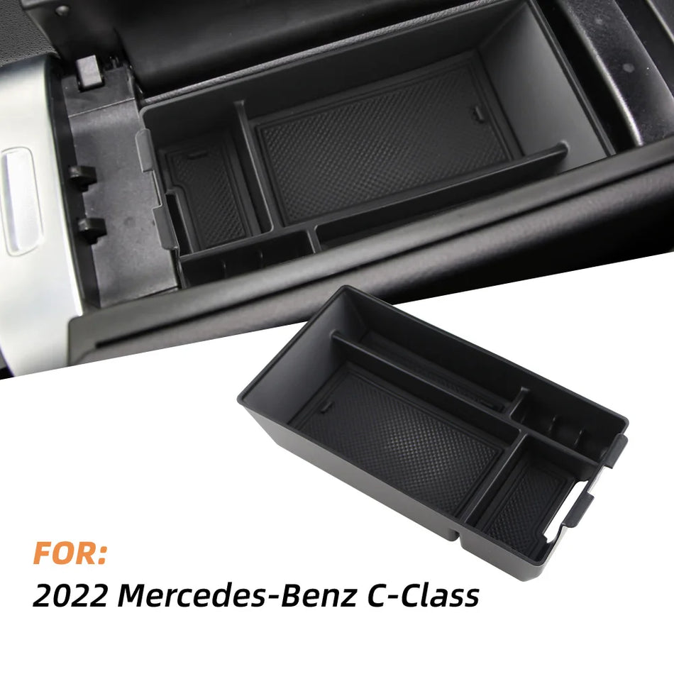 Armrest Storage Box ABS Plastic Console Organizer for Mercedes-Benz C-Class W206