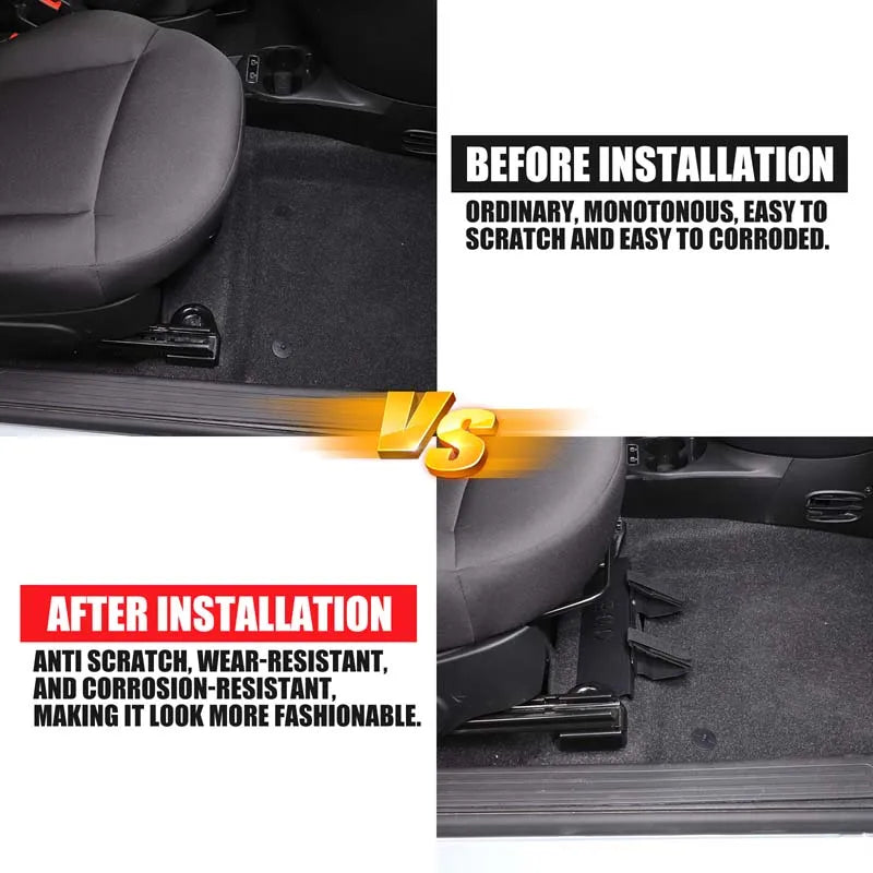 Suporte de Extintor de Incêndio em Alumínio para Debaixo do Banco do Fiat 500