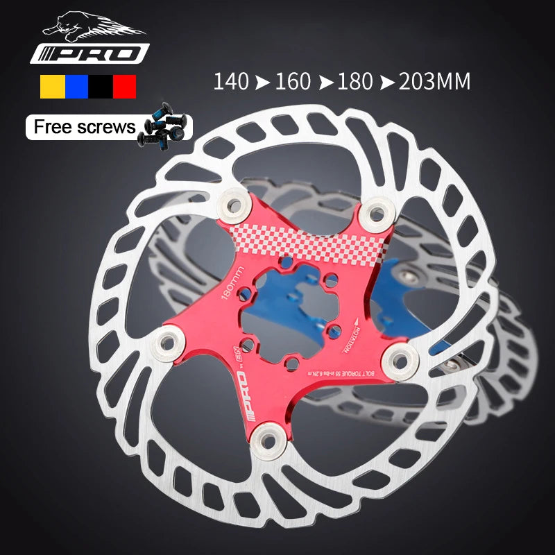IIIPRO Floating Disc Brake Rotor for Mountain Bikes, 140mm 160mm 180mm 203mm