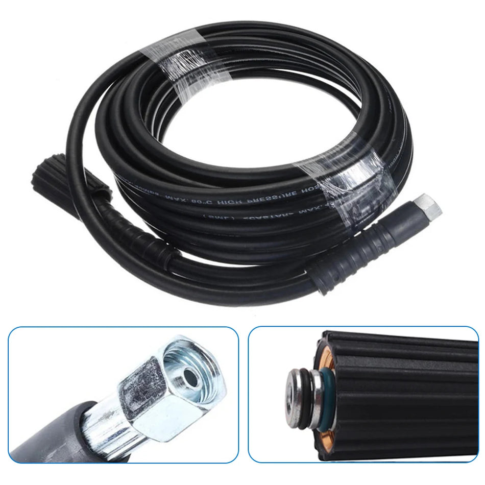 Manguera de Lavadora de Alta Presión de 10m M14 a M22 para Limpieza, PVC y Acero Inoxidable