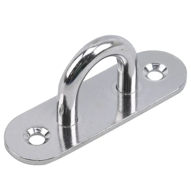 304 Marine Grade Stainless Steel Oval Eye Deck Buckle Fastening Set M8