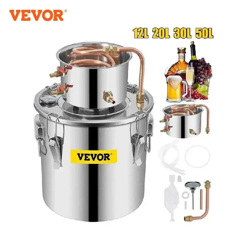 VEVOR Moonshine Distiller Alambic Copper Stainless 3 Gal