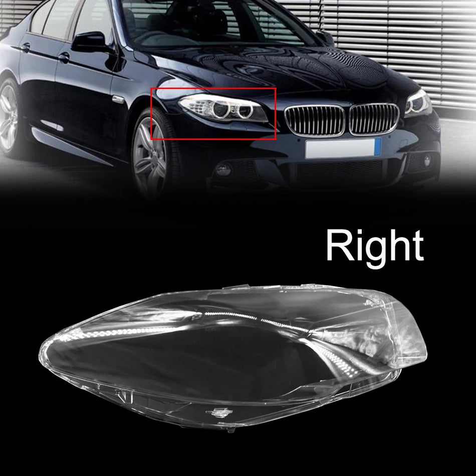 Tampas de Farol Frontais para BMW Série 5 F10 F18 Conjunto de Lentes de Policarbonato Claro Duráveis