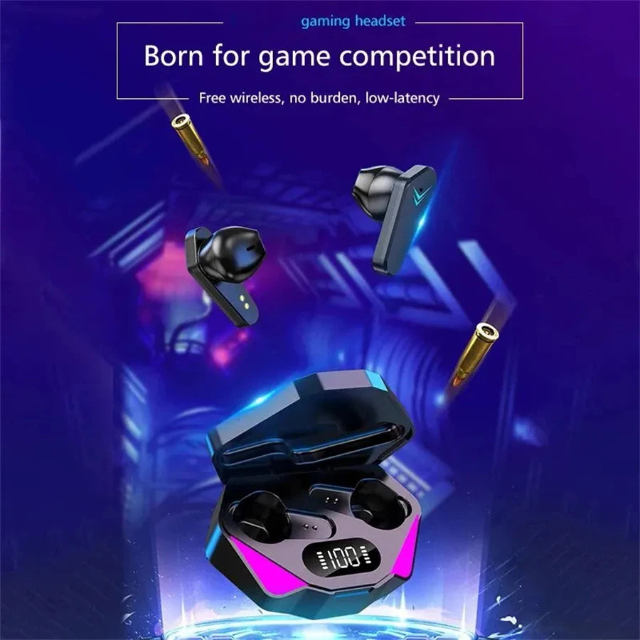 Bluetooth Wireless Gaming Earbuds with Mic and Low Latency