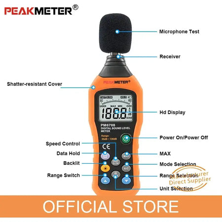PeakMeter PM6708 Digital Sound Level Meter 30 130 dB