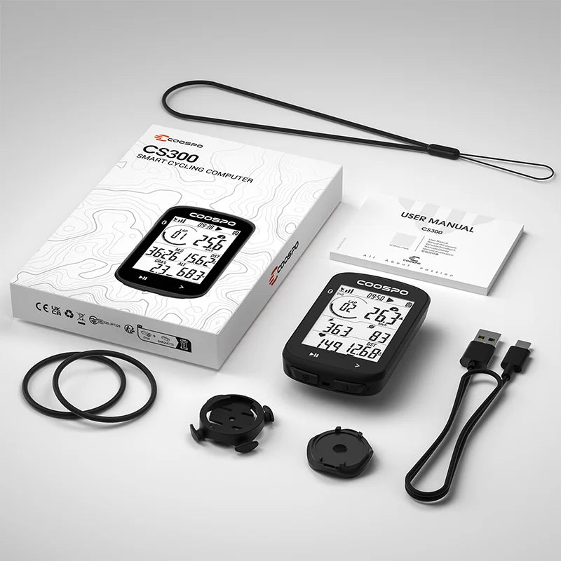 COOSPO CS300 &ndash; Wireless Bluetooth Bike Speedometer with APP Sync