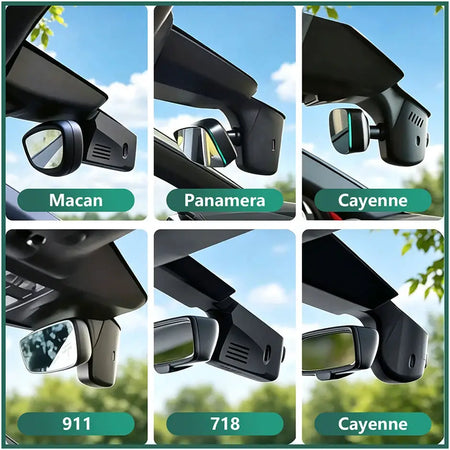 Plug and Play Hidden 4K Dash Cam Car DVR Front/Rear Camera For Porsche Panamera Cayenne Macan Taycan 911 718 2010-2025 by InterCyprus Trading Ltd