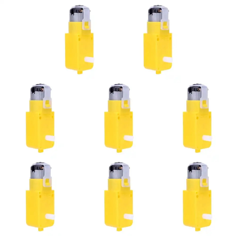Dual Shaft Geared DC Motor 3-12V TT Gearmotor For RC Car 8PCS