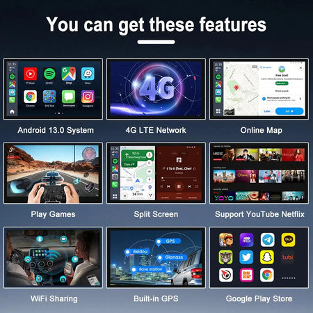 Carlinkit QCM 6125 Android 13 TV Netflix YouTube CarPlay