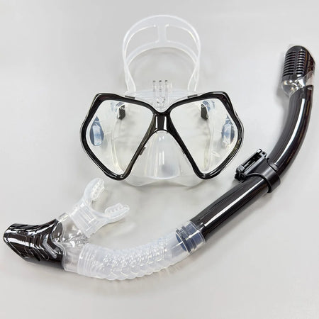 AXY M2021 1 S11 Snorkel Set &ndash; Dry Top Water Protection Black-Clear