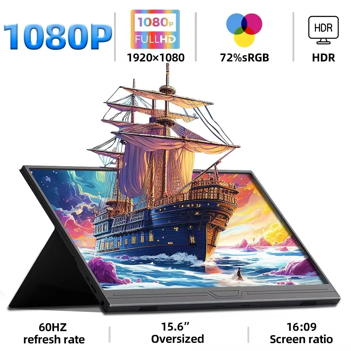 ZSUS 15.6-Inch Portable Monitor &ndash; Full HD 1080P with Low Blue Light
