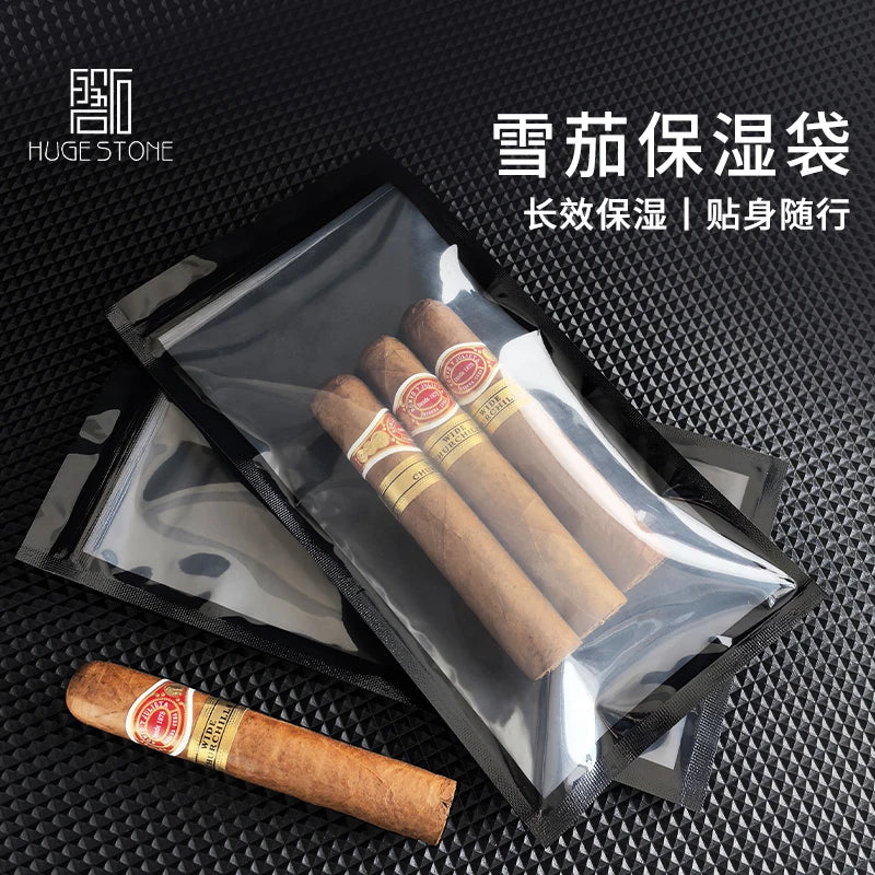 Cigar Humidor Väskor Fuktighetsbevarande Väska Återanvändbar Resa Zip Lock