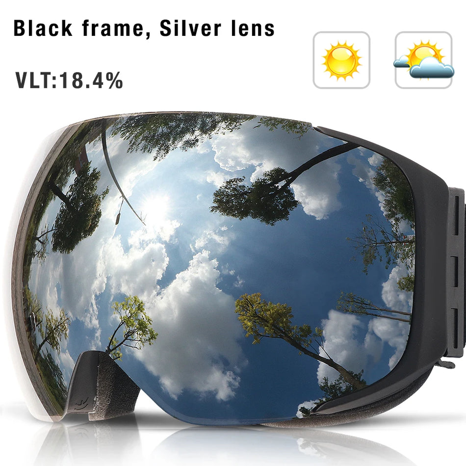 COPOZZ Magnetic Ski Goggles &ndash; UV400 Anti-Fog Protection