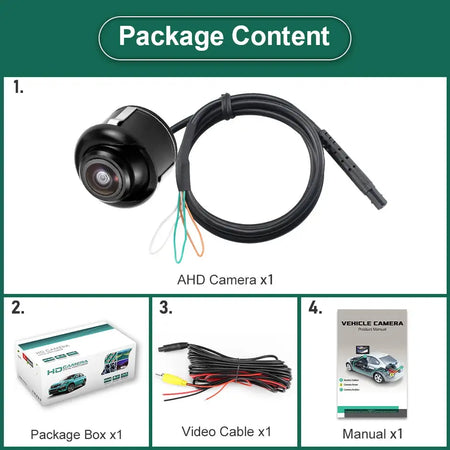 GreenYi 360° Adjustable AHD1080P Car Rear View Camera Universal Mini Side/Front/Backup Night Vision Reverse For Android Monitor by InterCyprus Trading Ltd