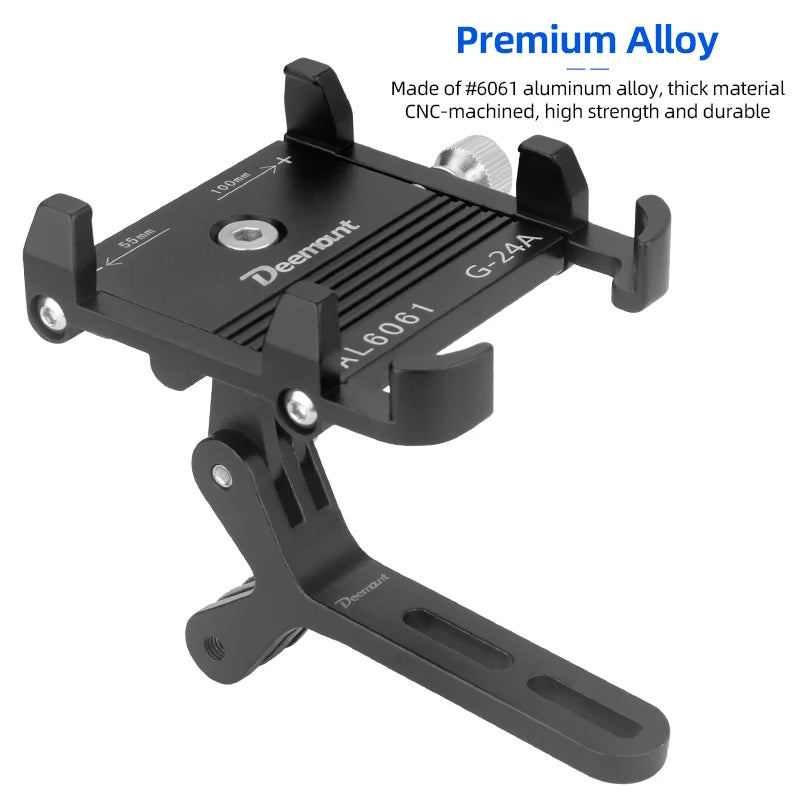 Supporto per telefono da bicicletta in alluminio adattatore a forma di Y a 90 gradi