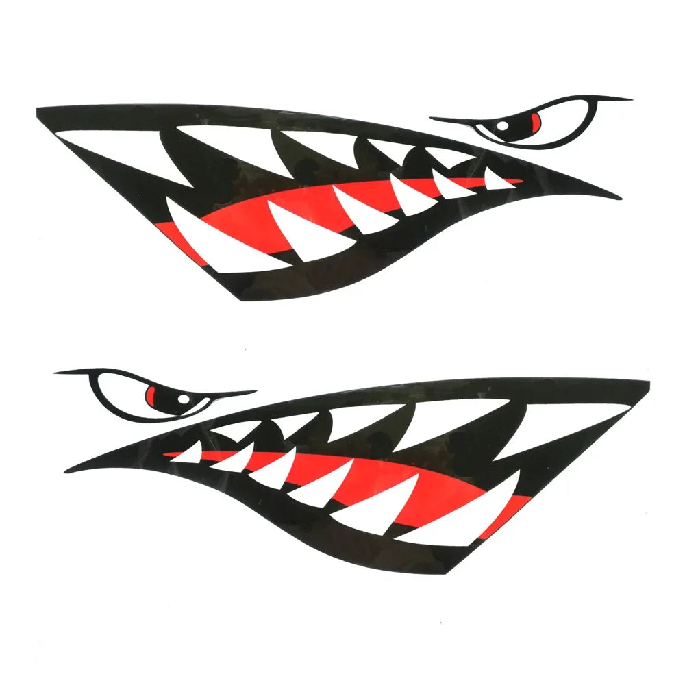 Shark Teeth Waterproof Decals for Kayaks, Canoes, and Vehicles