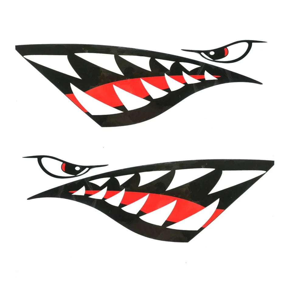 Shark Teeth Waterproof Decals for Kayaks, Canoes, and Vehicles