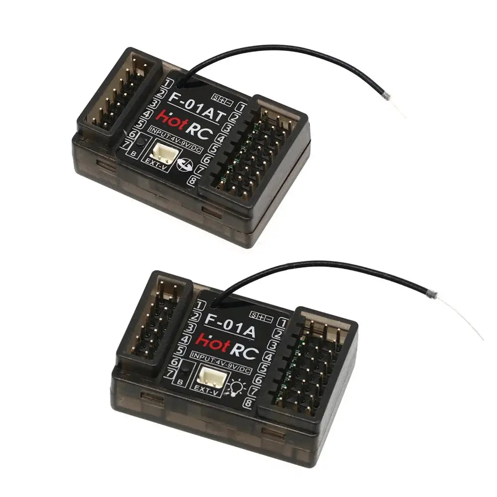 HOTRC 2.4Ghz F-04A F-06A F-08A F-01A F-04AT F-06AT F-08AT F-01AT with Gyro Light 4/6/8Ch Rc Receiver for Hotrc Rc Transmitter by InterCyprus Trading Ltd