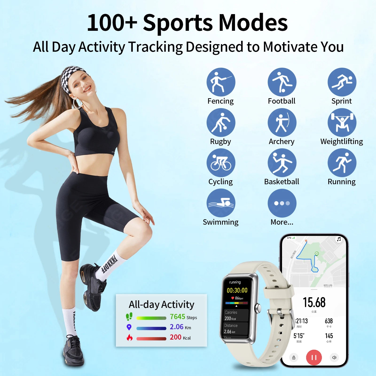 LIGE Sports Smart Watch Men &ndash; Music Control and Fitness