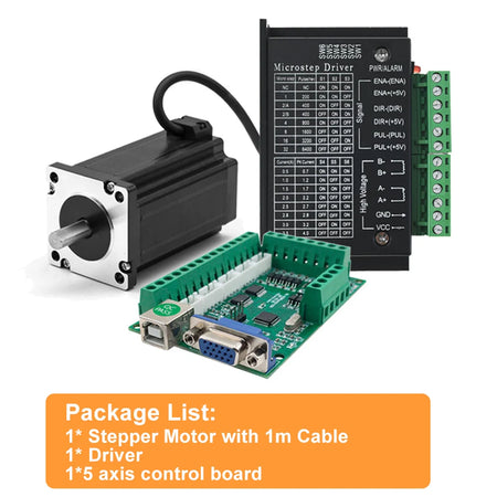 2PH 57 Open Loop Stepper Motor Drive Kit &ndash; High Precision Control 1.2Nm Motor / with Drive Mach3
