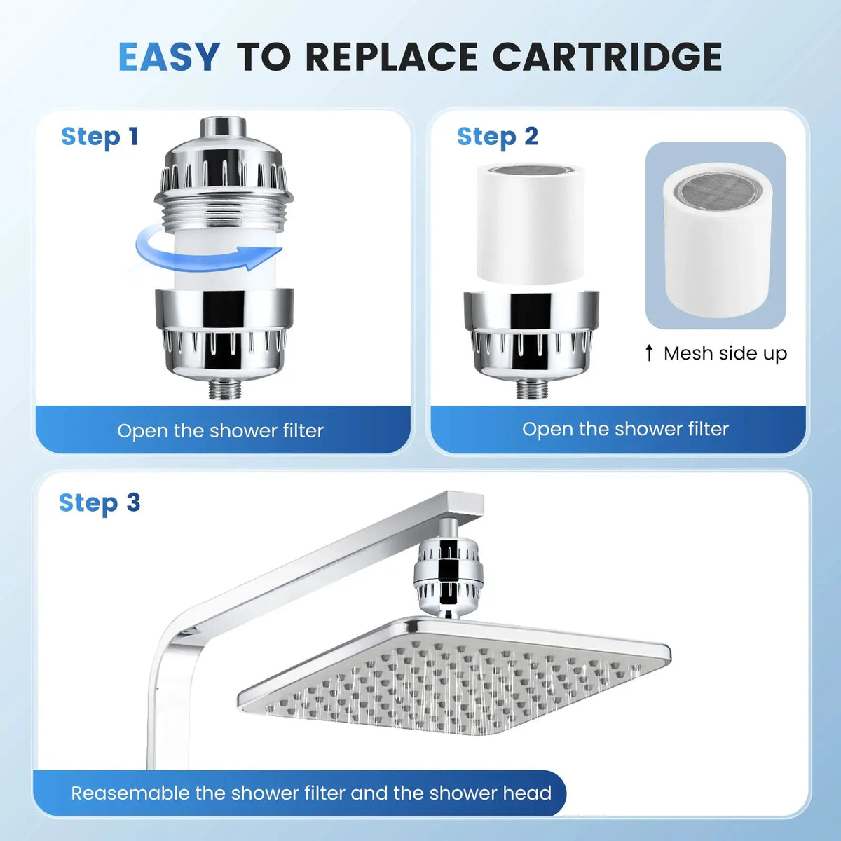 36 Stage Shower Filter for Hard Water Filter with Vitamin C to Soften ...