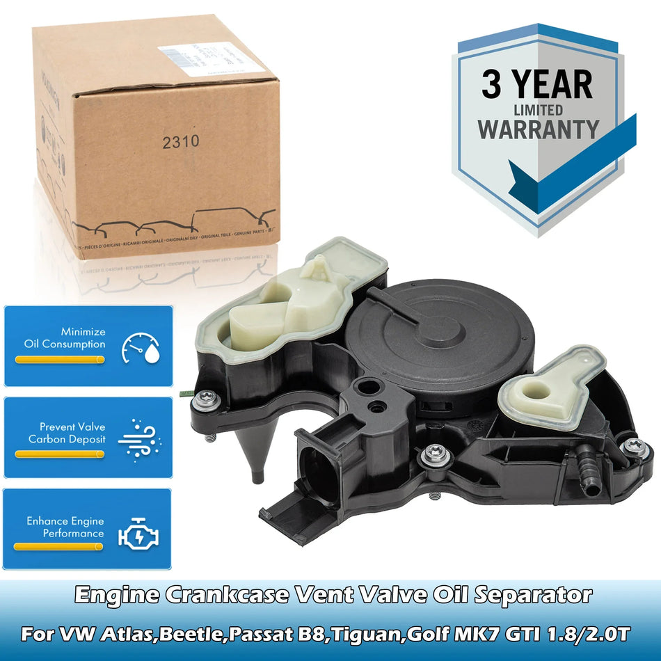 Vanne PCV d'origine VW séparateur d'huile moteur pour Atlas, Beetle, Passat B8, Golf MK7