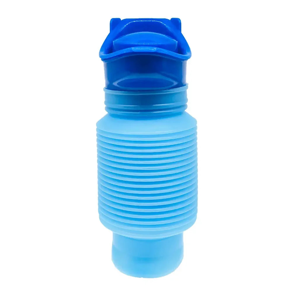 Portable Emergency Toilet Urinal &ndash; Retractable Car Urinal Blue