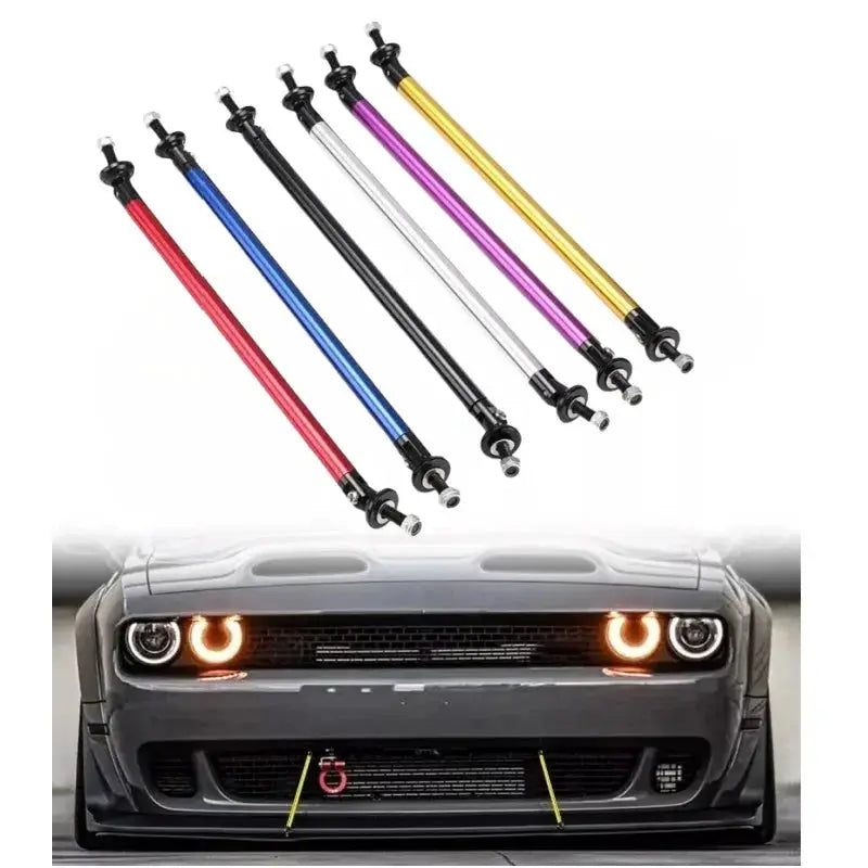 2 Pcs Universal JDM Front Bumper Lip Splitter Support Struts by InterCyprus Trading Ltd