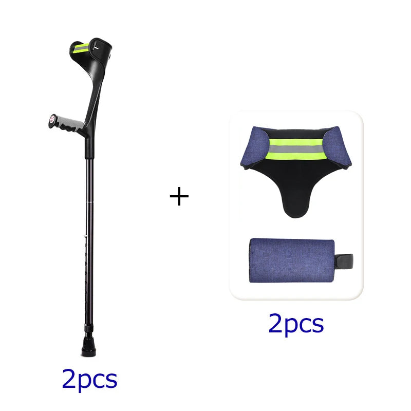Lefeke Adult Forearm Crutches &ndash; Foldable and Lightweight Design Blue