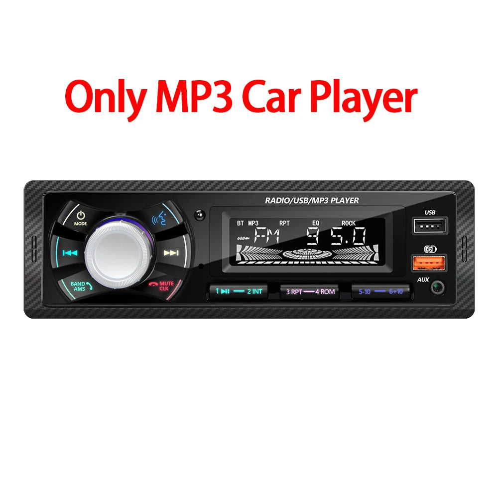 1 Din Car Radio Bluetooth FM EQ &ndash; Colorful Light Display Only Radio